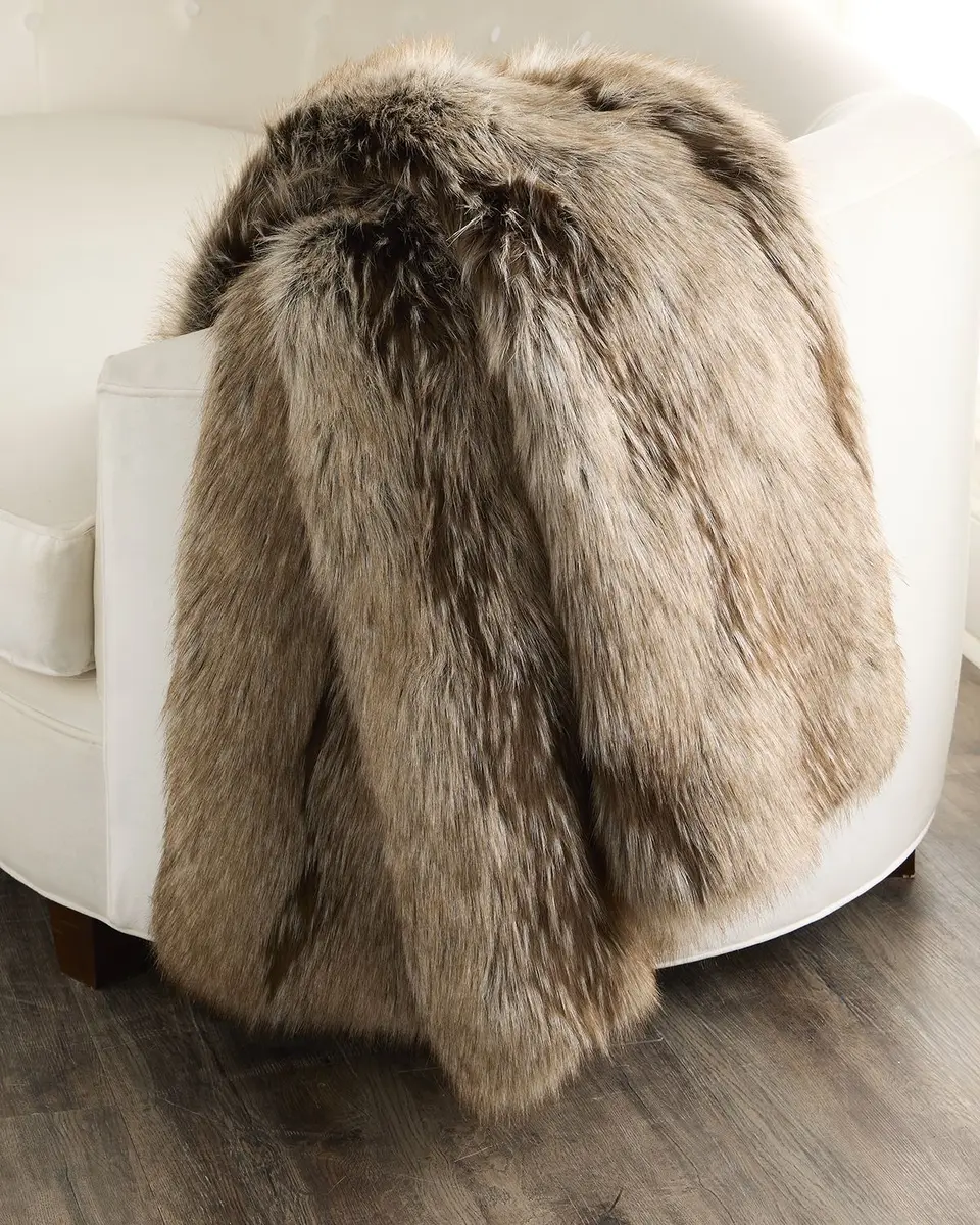 Lyla Grant Faux Fox Throw, 60" x 72" | Thumbnail 7