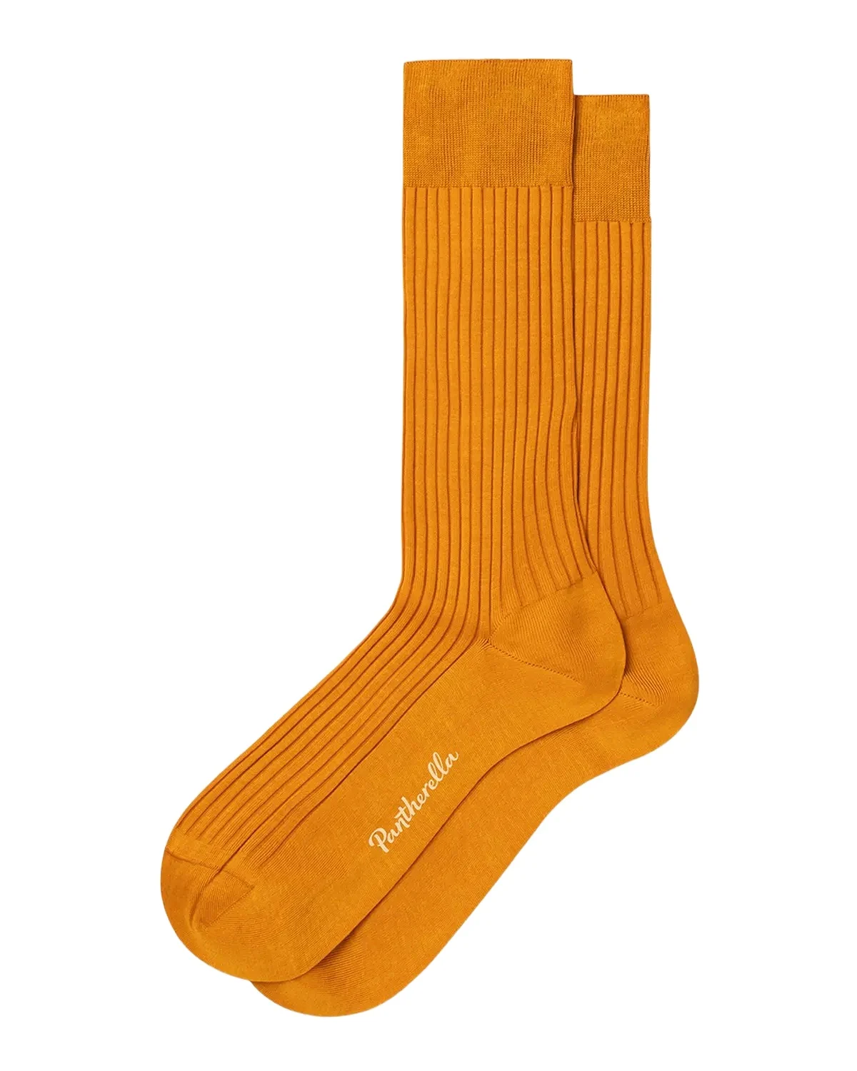 Pantherella Men's Danvers Ribbed Cotton Mid-Calf Socks