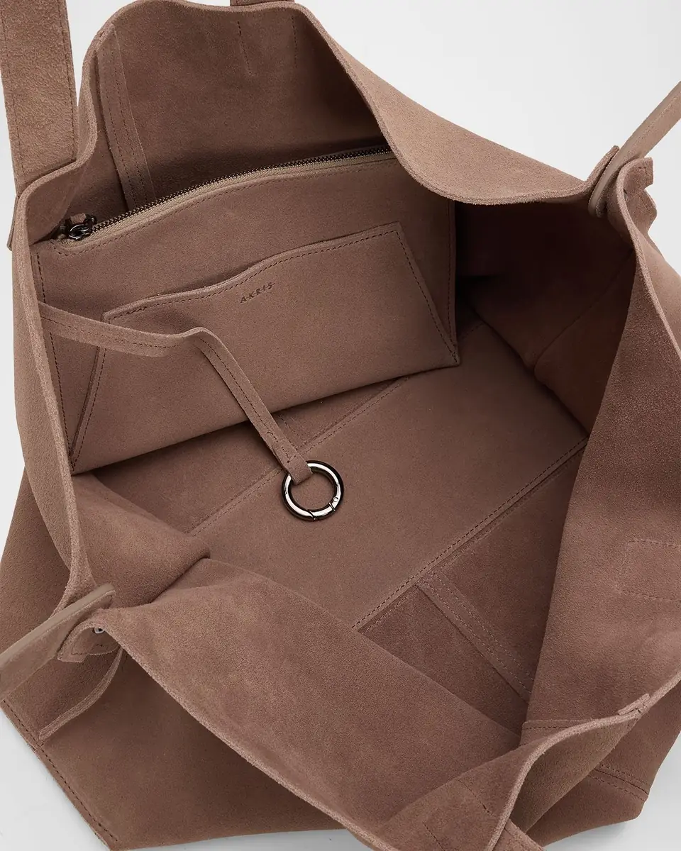 Akris Ai Large Slouchy Suede Tote Bag | Thumbnail 4 Akris Ai Large Slouchy Suede Tote Bag | Thumbnail 4