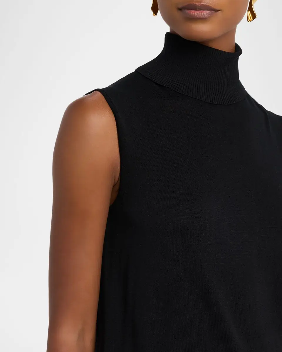 Lafayette 148 New York Sleeveless Matte Crepe Turtleneck Pullover | Thumbnail 5 Lafayette 148 New York Sleeveless Matte Crepe Turtleneck Pullover | Thumbnail 5