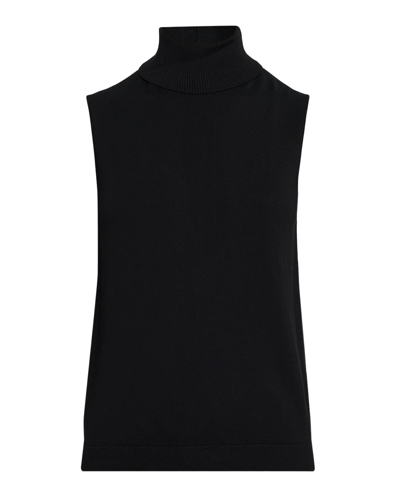 Lafayette 148 New York Sleeveless Matte Crepe Turtleneck Pullover
