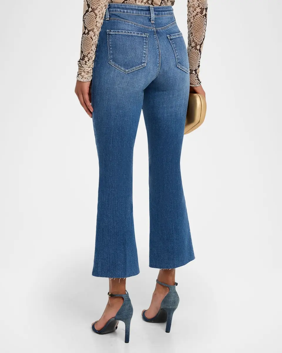 L'Agence Kendra High Rise Crop Flare Jeans | Thumbnail 3