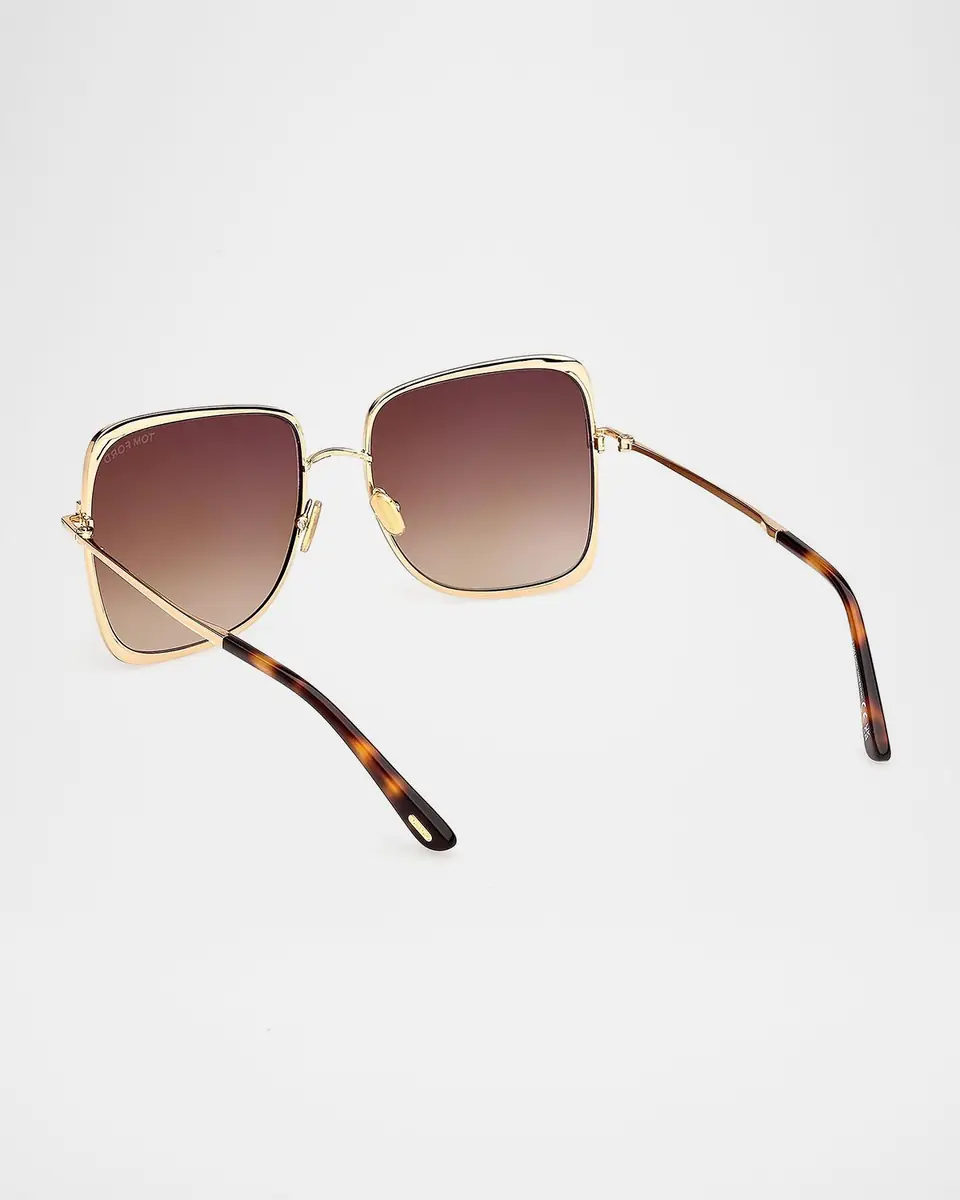 Tom Ford Tara 57mm Metal Square Sunglasses | Thumbnail 5 Tom Ford Tara 57mm Metal Square Sunglasses | Thumbnail 5