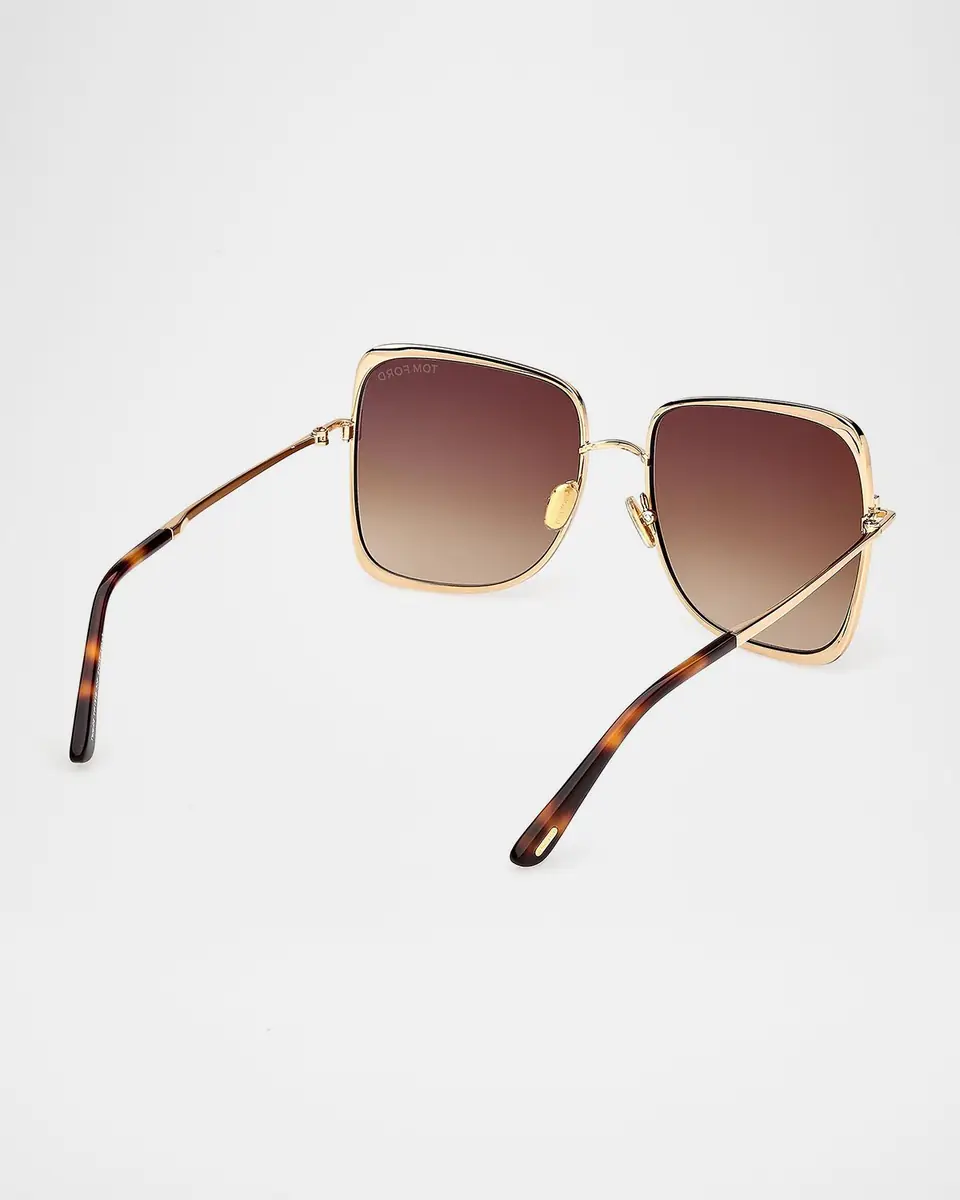 Tom Ford Tara 57mm Metal Square Sunglasses | Thumbnail 6 Tom Ford Tara 57mm Metal Square Sunglasses | Thumbnail 6
