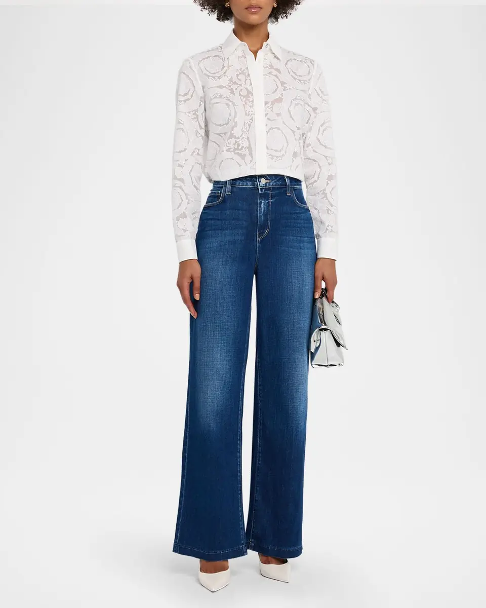 L'Agence Scottie High-Rise Wide-Leg Jeans | Thumbnail 2