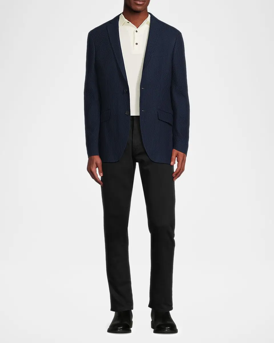 Etro Men's Basic Textured Blazer | Thumbnail 2 Etro Men's Basic Textured Blazer | Thumbnail 2