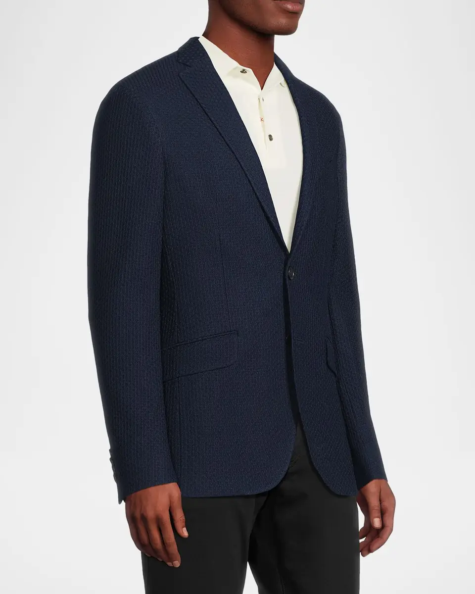 Etro Men's Basic Textured Blazer | Thumbnail 6 Etro Men's Basic Textured Blazer | Thumbnail 6