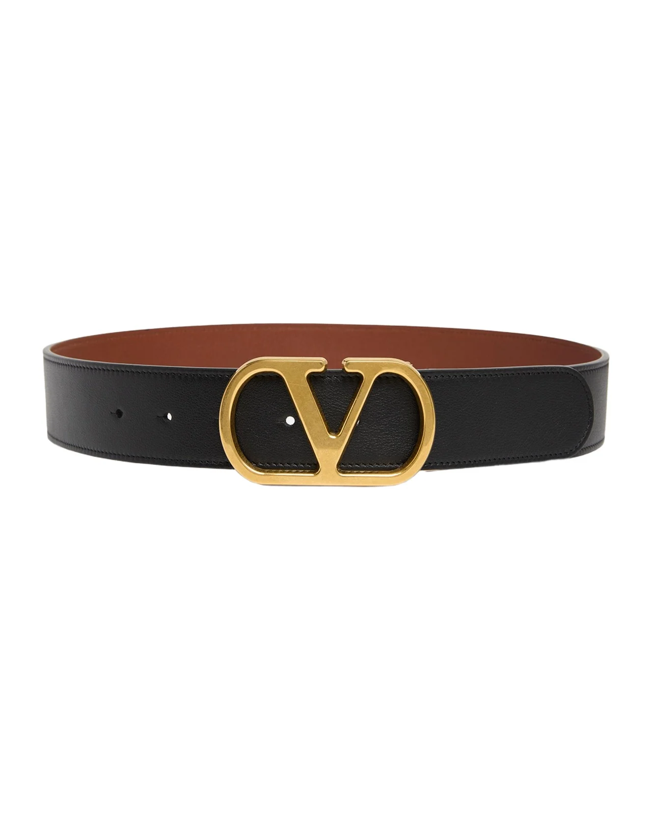 Valentino Garavani VLogo Signature Reversible Leather Belt, 40mm