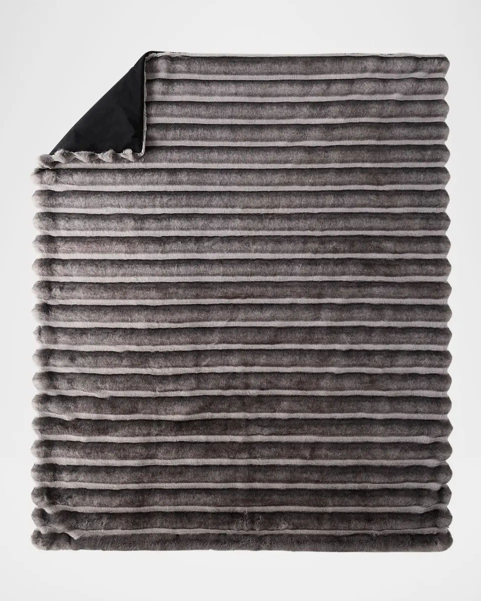 Lyla Grant Faux Chinchilla Throw, 60" x 72" | Thumbnail 3