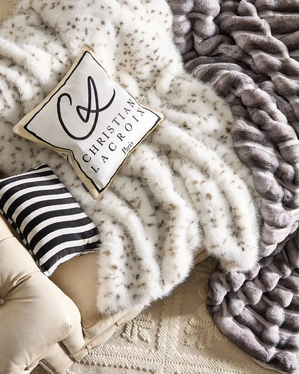 Lyla Grant Faux Chinchilla Throw, 60" x 72" | Thumbnail 5