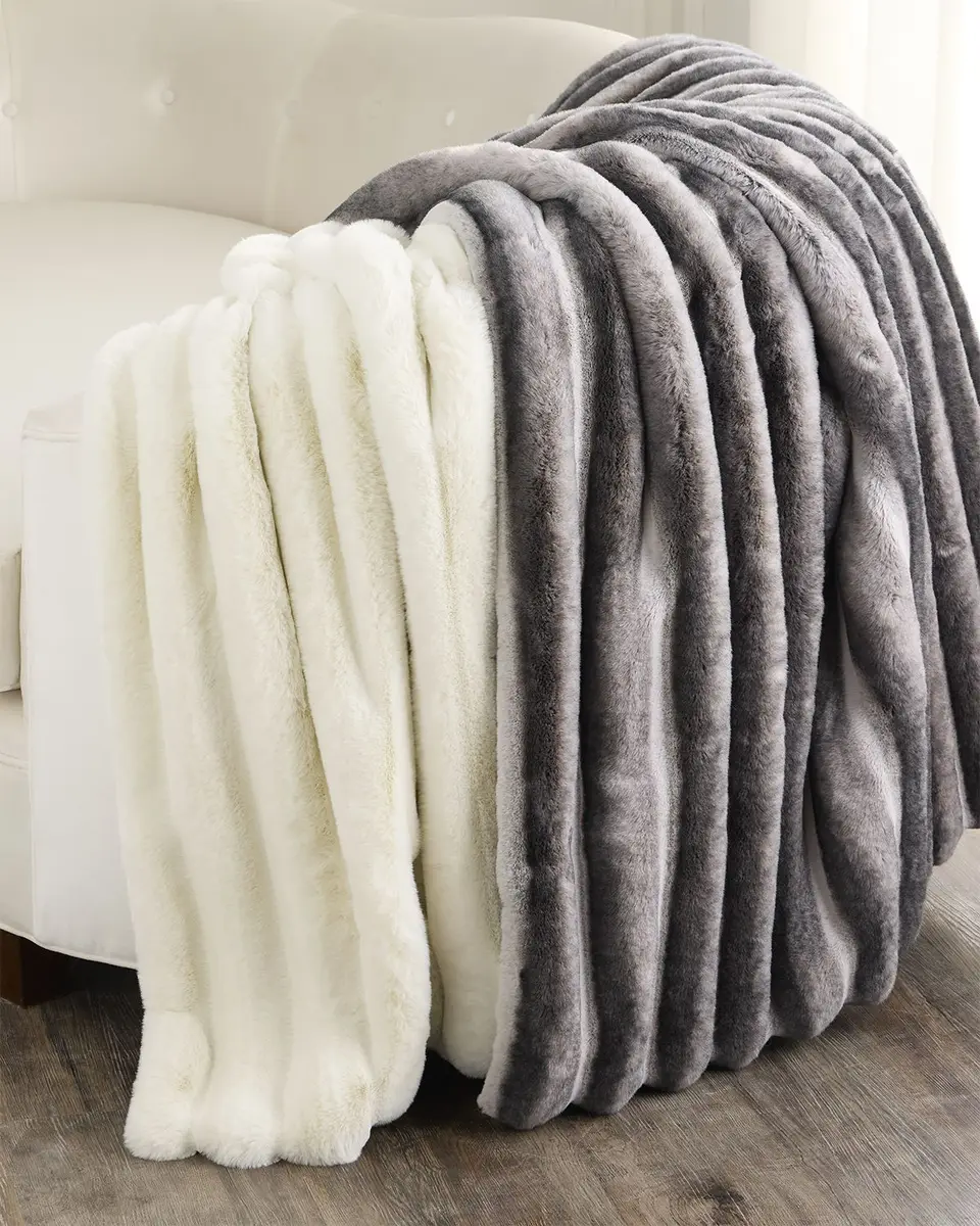 Lyla Grant Faux Chinchilla Throw, 60" x 72" | Thumbnail 6