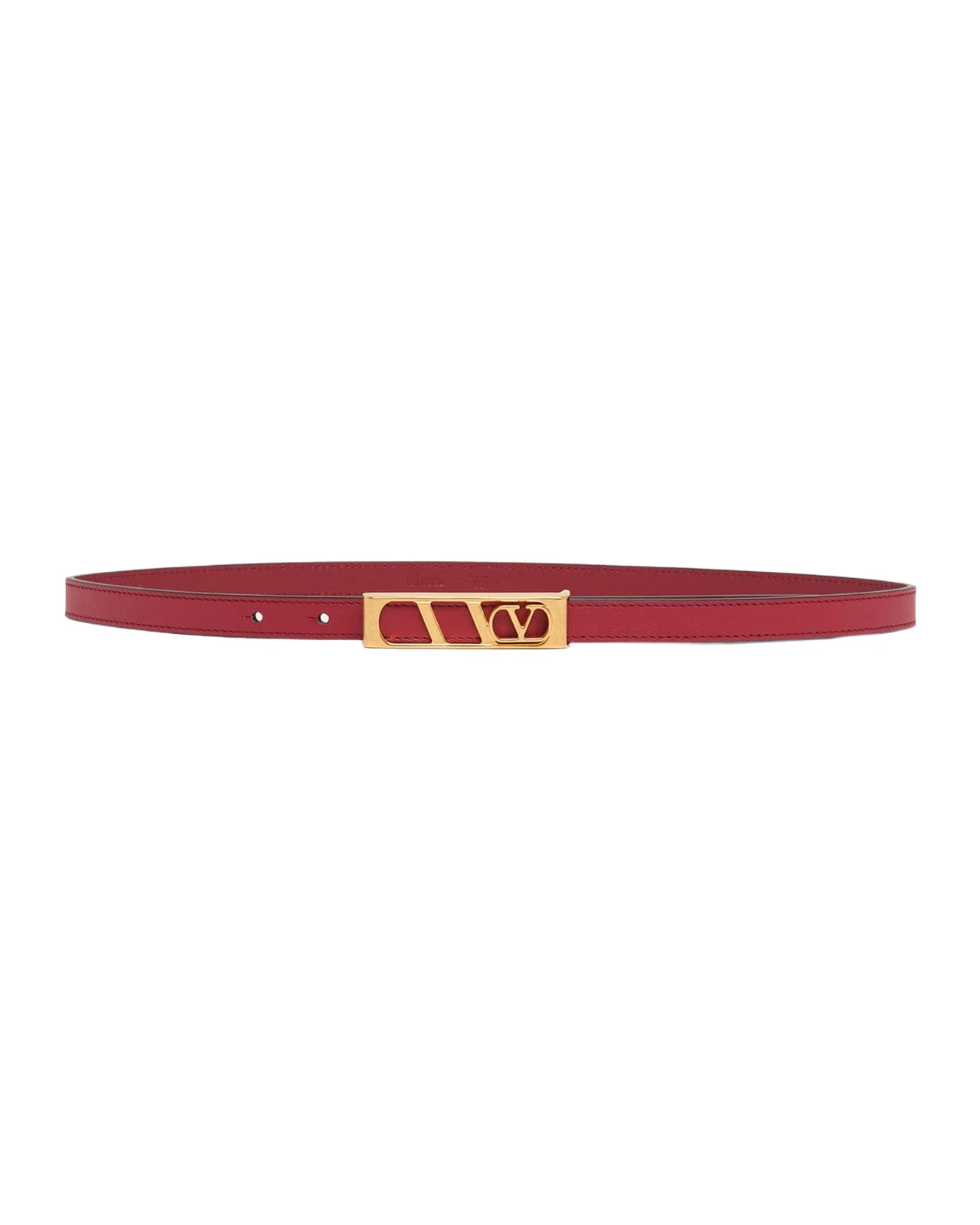 VLogo Signature Skinny Calfskin Belt, 15mm