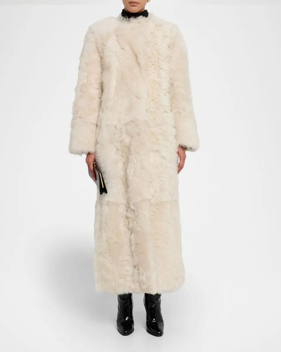 Yves Salomon Long Toscana Lamb Shearling Coat | Thumbnail 2 Yves Salomon Long Toscana Lamb Shearling Coat | Thumbnail 2
