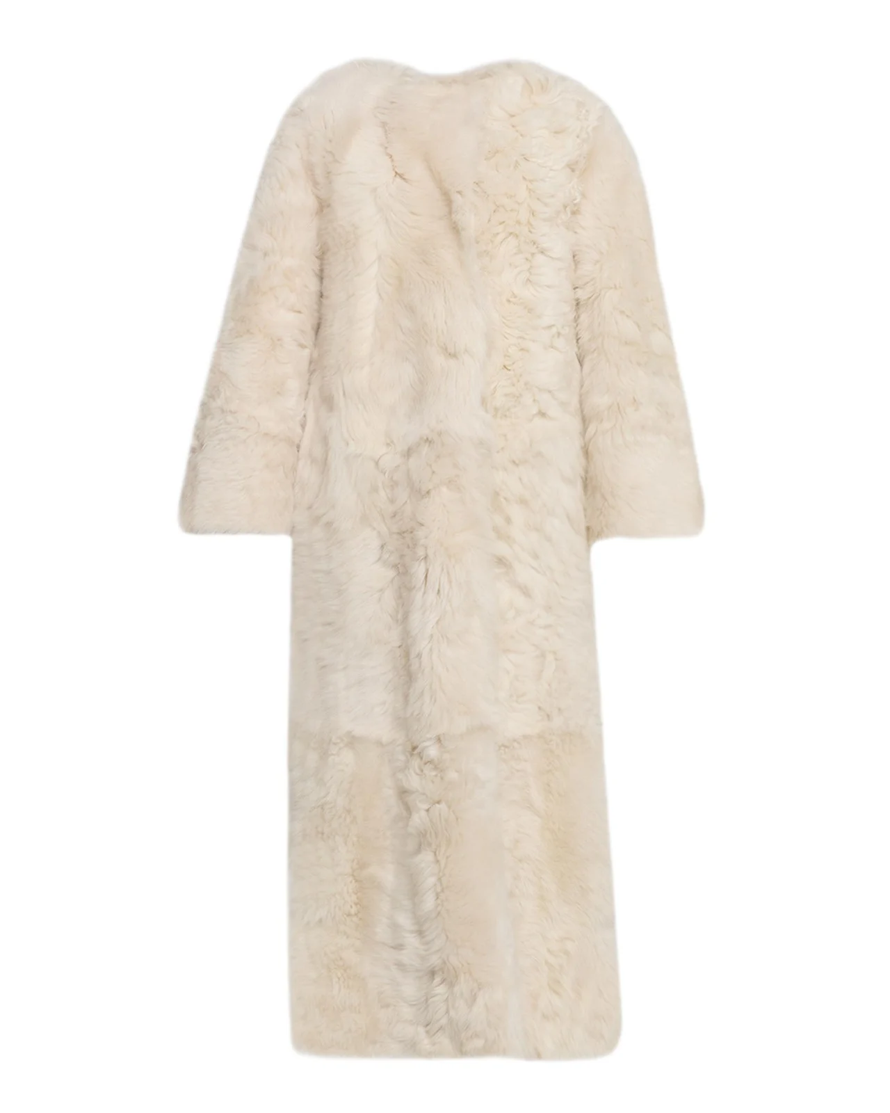Yves Salomon Long Toscana Lamb Shearling Coat