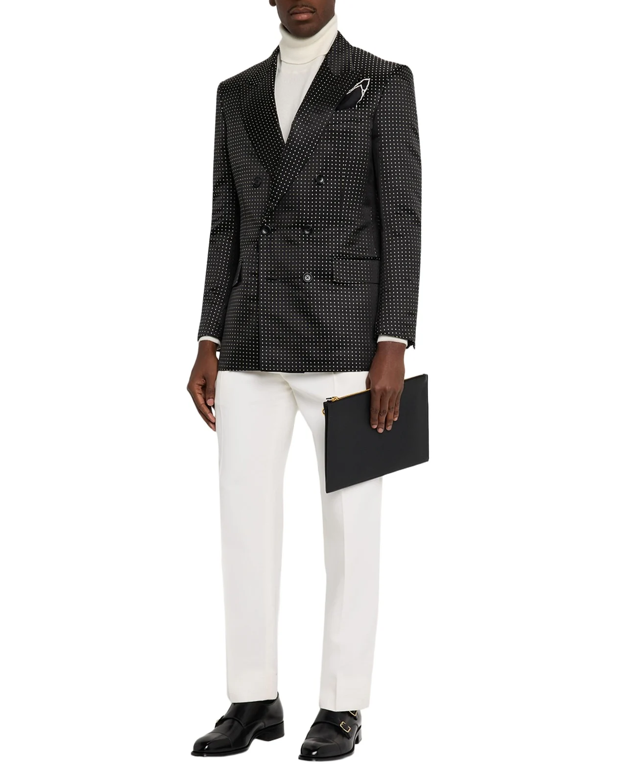 Tom Ford Men's Duchesse Polka Dot Jacquard Dinner Jacket