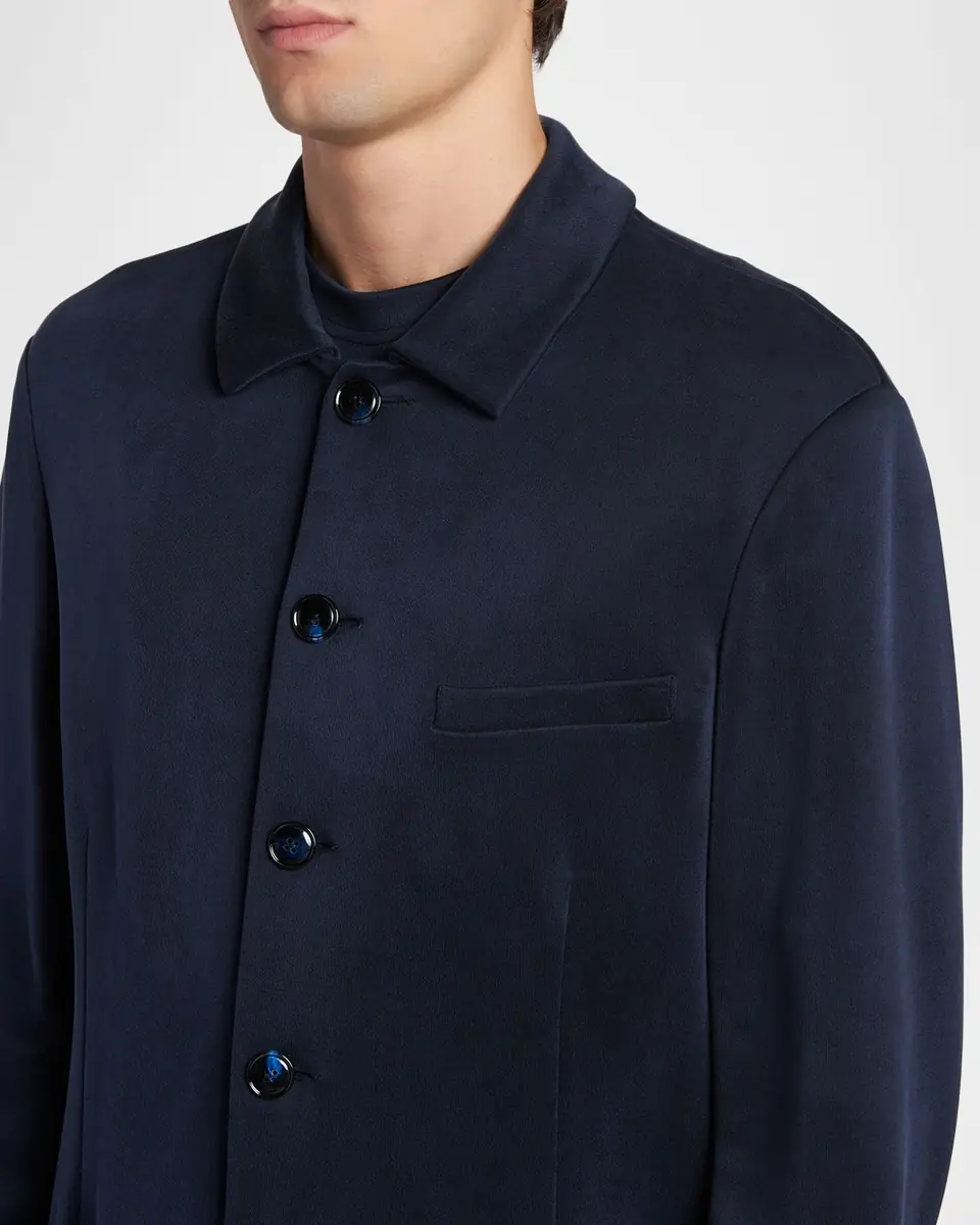 Giorgio Armani Men's Cupro Blend Patch-Pocket Blazer | Thumbnail 5 Giorgio Armani Men's Cupro Blend Patch-Pocket Blazer | Thumbnail 5