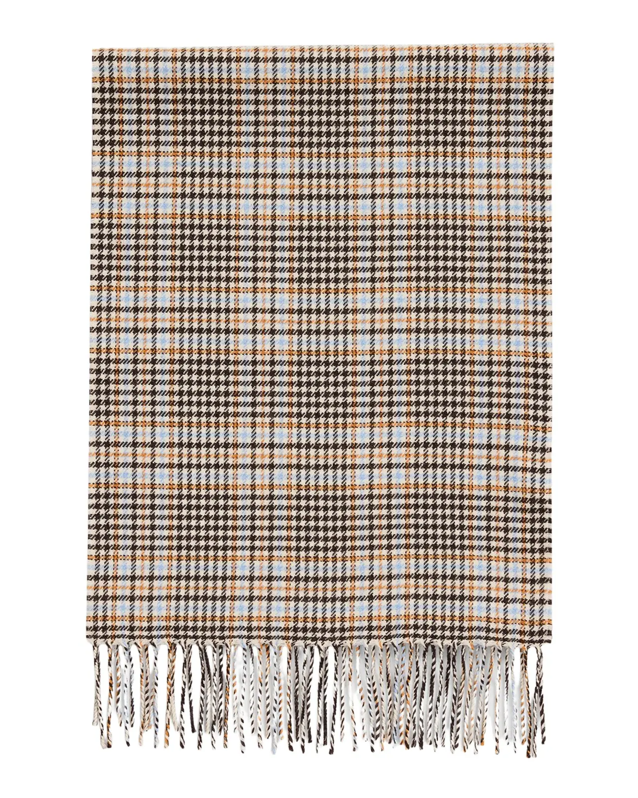 PIACENZA 1733 Men's Castle Houndstooth Plaid Wool Scarf