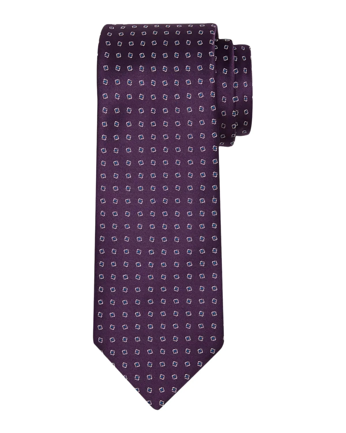 Men's Micro-Geometric Jacquard Silk Tie Men's Micro-Geometric Jacquard Silk Tie