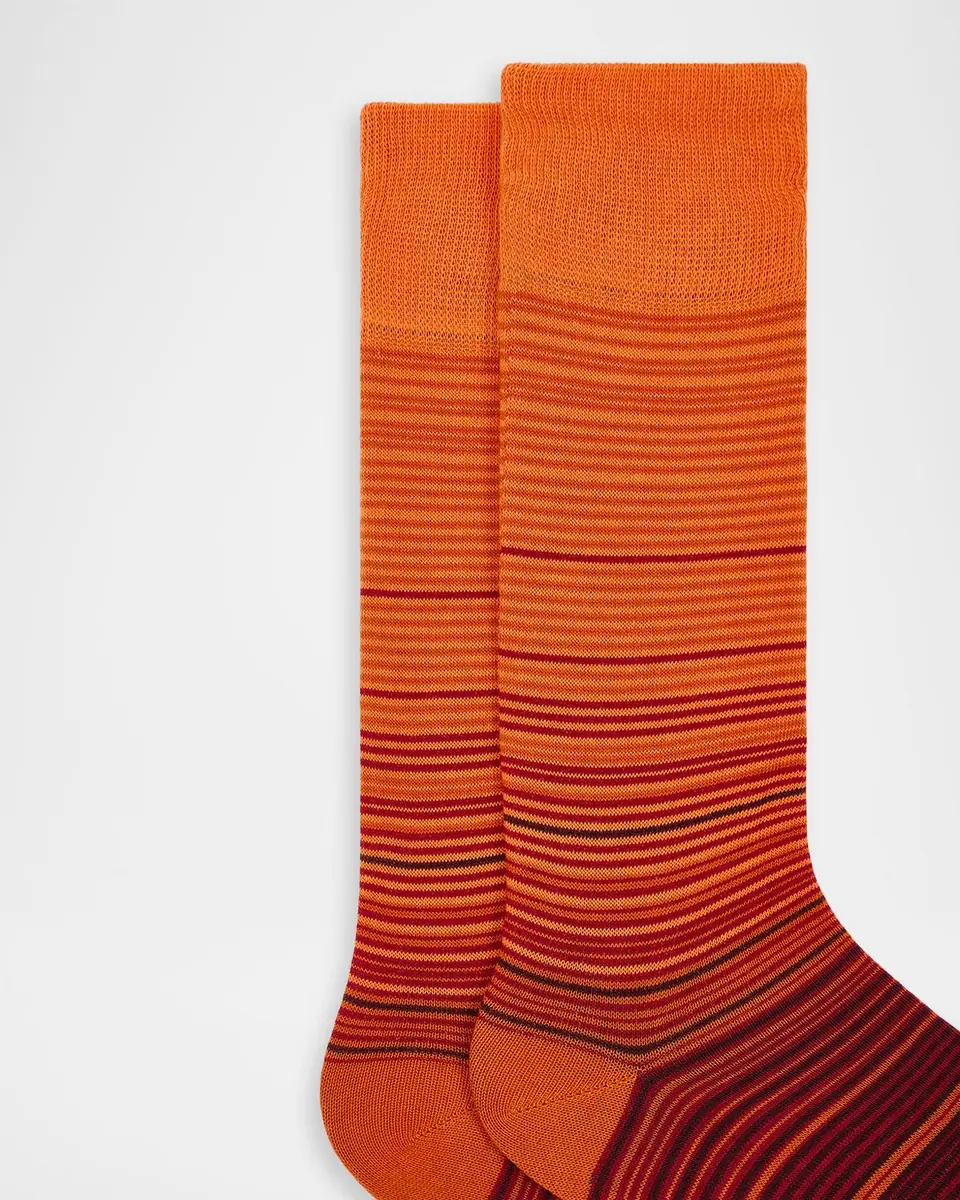 Paul Smith Men's Marcel Ombre Thin Stripe Cotton Crew Socks | Thumbnail 2 Paul Smith Men's Marcel Ombre Thin Stripe Cotton Crew Socks | Thumbnail 2