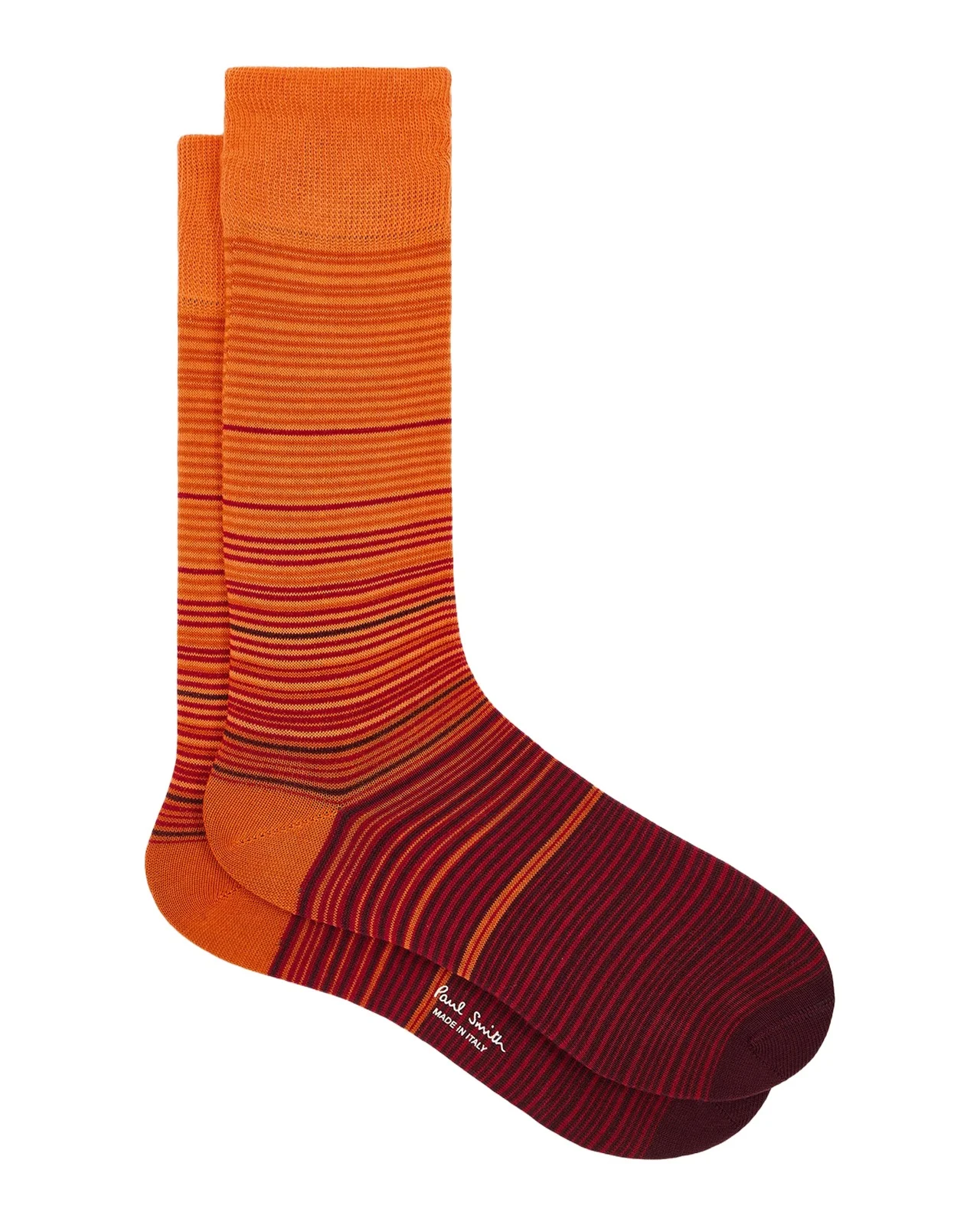 Paul Smith Men's Marcel Ombre Thin Stripe Cotton Crew Socks