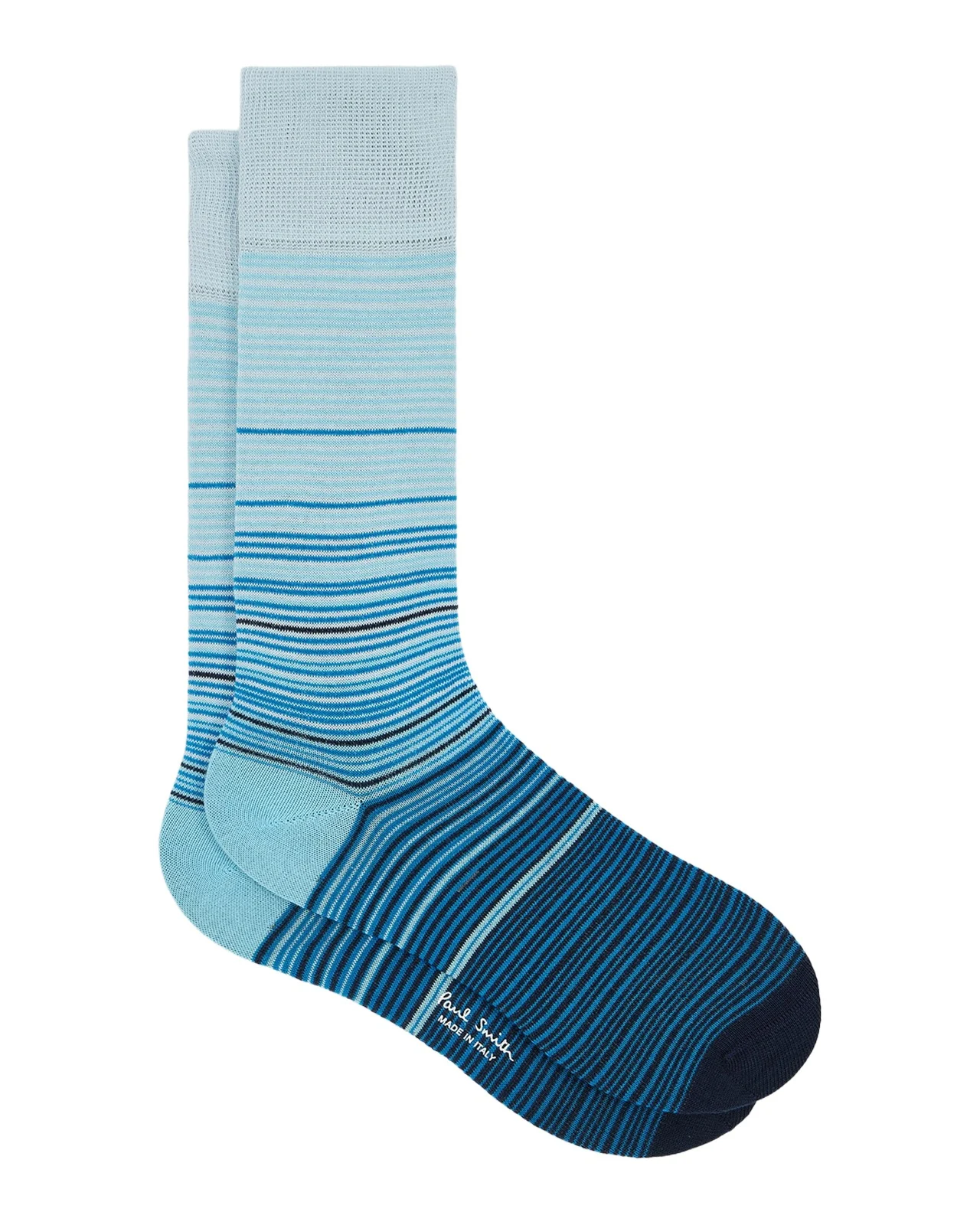 Paul Smith Men's Marcel Ombre Thin Stripe Cotton Crew Socks