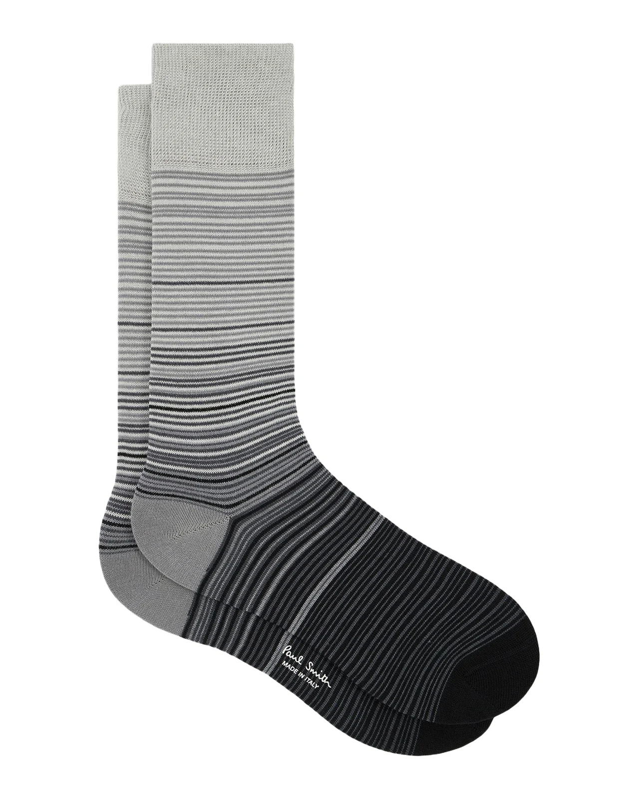 Paul Smith Men's Marcel Ombre Thin Stripe Cotton Crew Socks