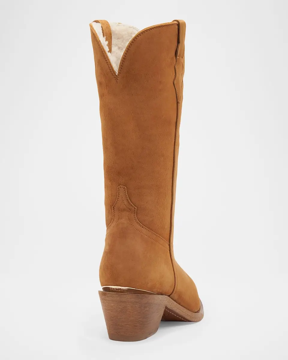 Partlow Forest Shearling-Lined Suede Cowboy Boots | Thumbnail 4 Partlow Forest Shearling-Lined Suede Cowboy Boots | Thumbnail 4