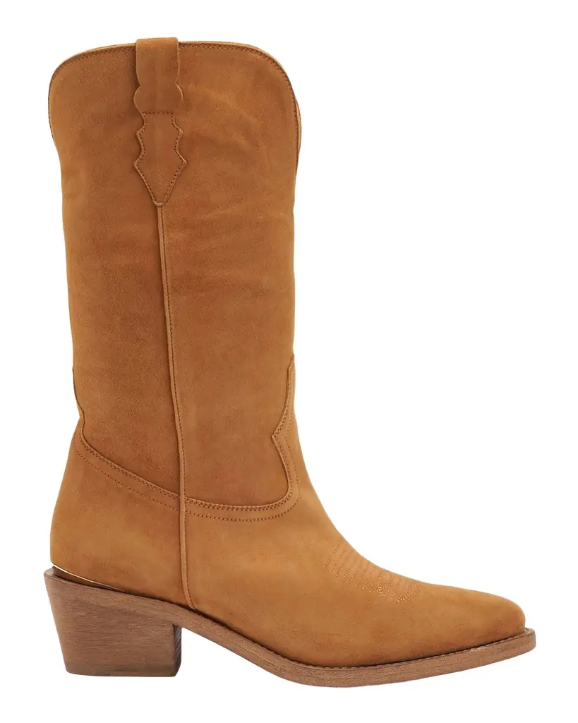 Forest Shearling-Lined Suede Cowboy Boots Forest Shearling-Lined Suede Cowboy Boots