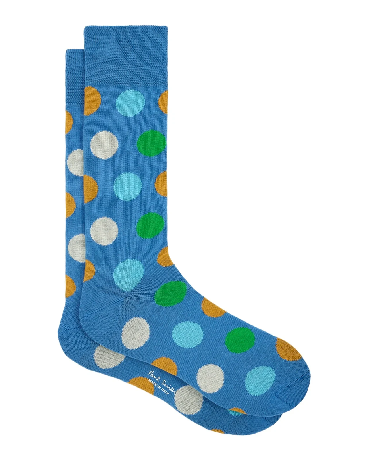 Paul Smith Men's Mike Large Polka Dot Cotton Crew Socks