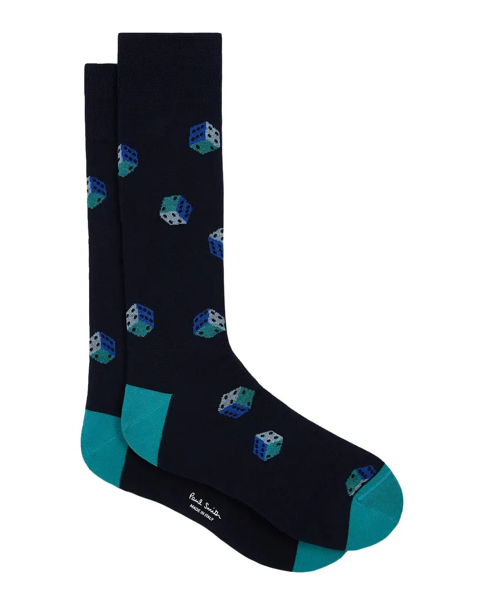 Paul Smith Men's Tumbling Dice Cotton Crew Socks | Thumbnail 3