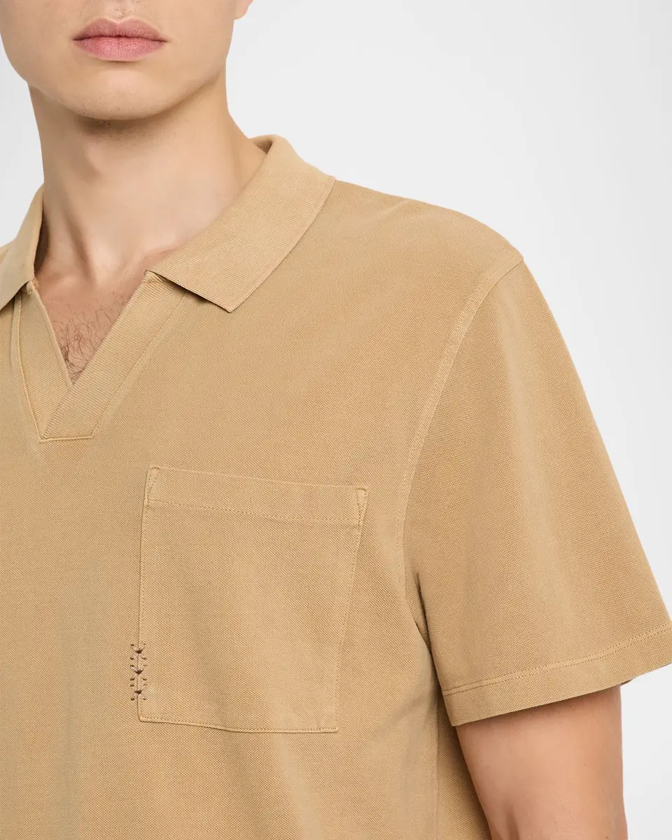 Scotch & Soda Men's Garment-Dyed Pique Relaxed-Fit Pocket Polo Shirt | Thumbnail 5