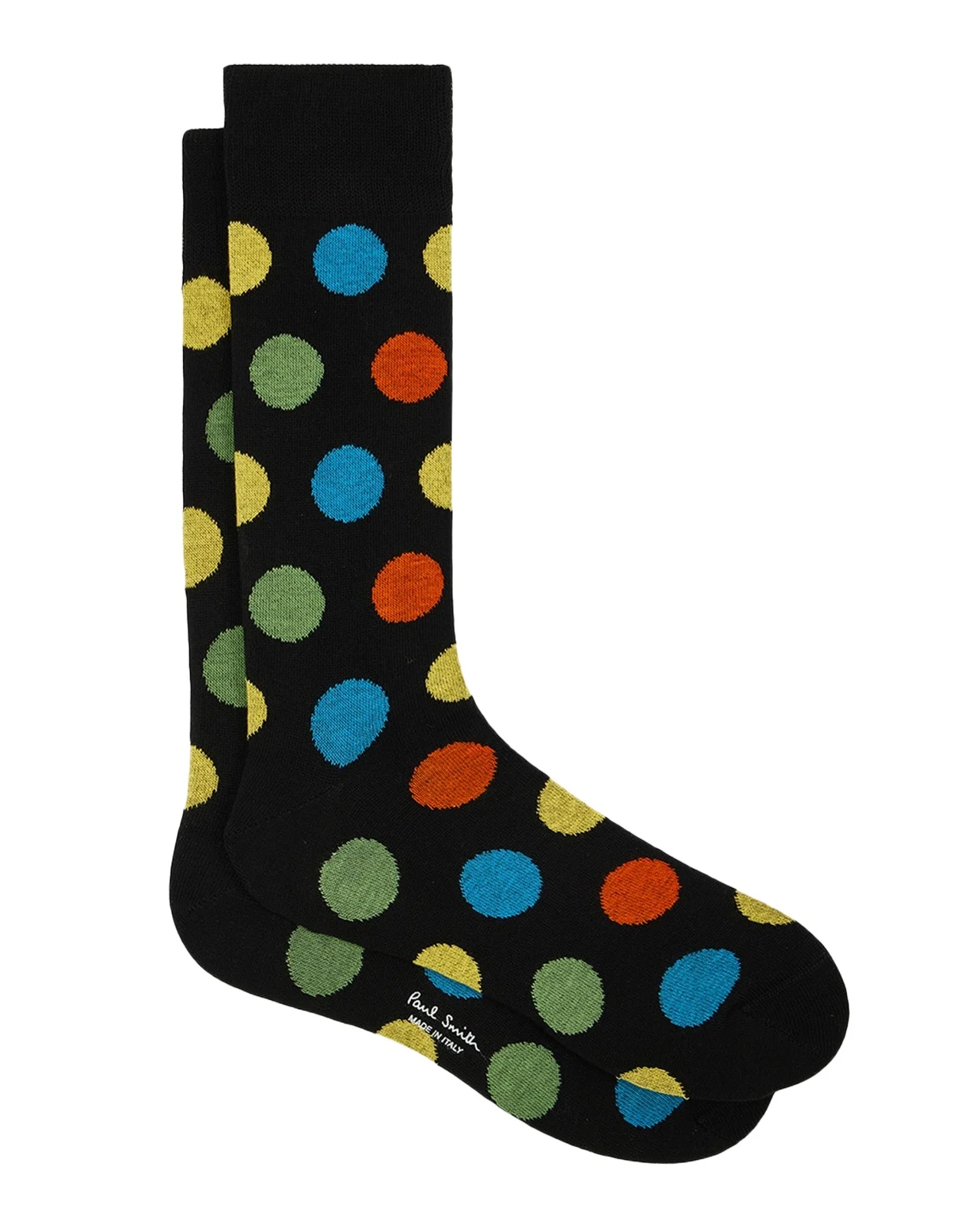 Paul Smith Men's Mike Large Polka Dot Cotton Crew Socks