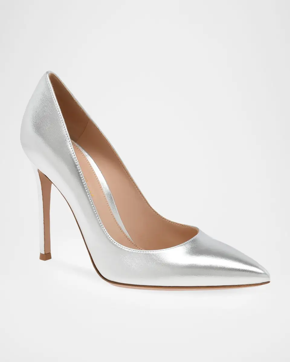 Gianvito Rossi 105mm Gianvito Metallic Leather Pumps | Thumbnail 6 Gianvito Rossi 105mm Gianvito Metallic Leather Pumps | Thumbnail 6