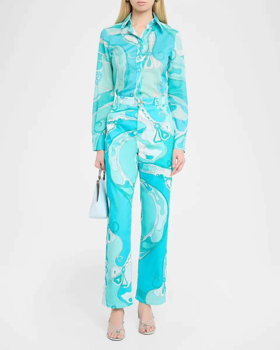 PUCCI Orchidee-Print Cotton Button-Down Shirt | Thumbnail 2 PUCCI Orchidee-Print Cotton Button-Down Shirt | Thumbnail 2