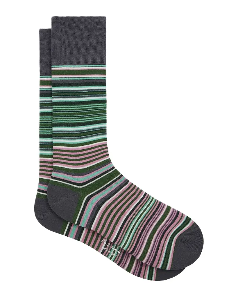 Paul Smith Men's Kahn Fashion Signature Stripe Crew Socks | Image 1 Paul Smith Men's Kahn Fashion Signature Stripe Crew Socks | Image 1