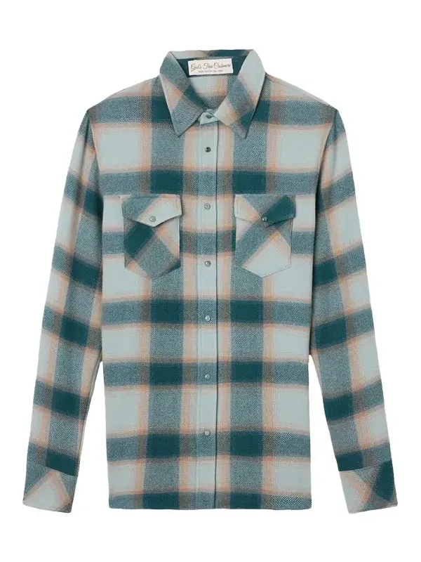 Cashmere Plaid Two-Pocket Button-Down Shirt Cashmere Plaid Two-Pocket Button-Down Shirt