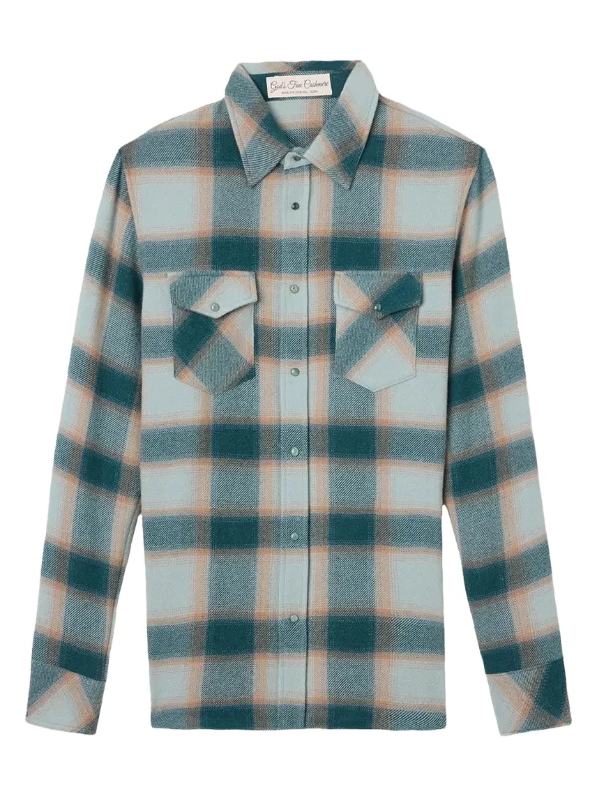 Cashmere Plaid Two-Pocket Button-Down Shirt Cashmere Plaid Two-Pocket Button-Down Shirt