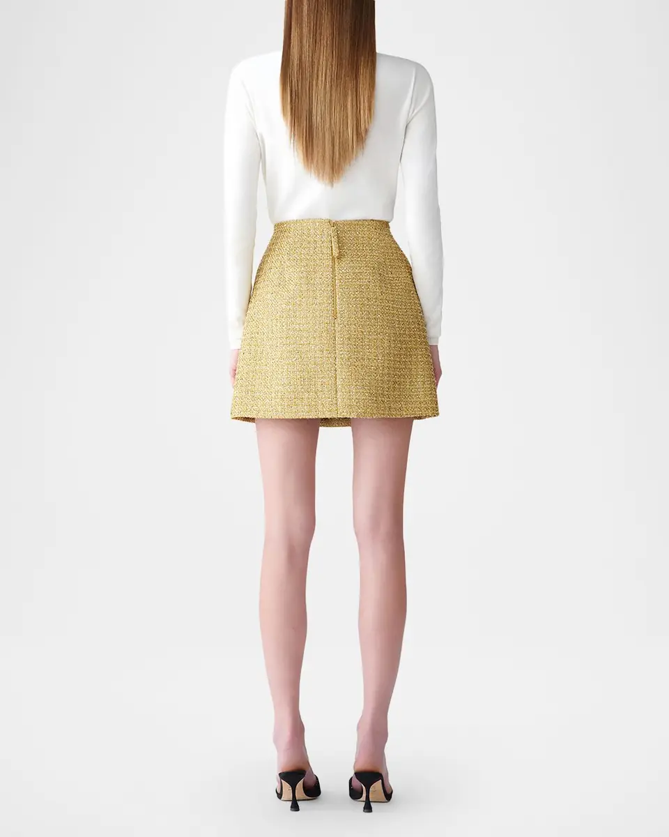 Carolina Herrera Metallic Tweed Mini Skirt | Thumbnail 3 Carolina Herrera Metallic Tweed Mini Skirt | Thumbnail 3
