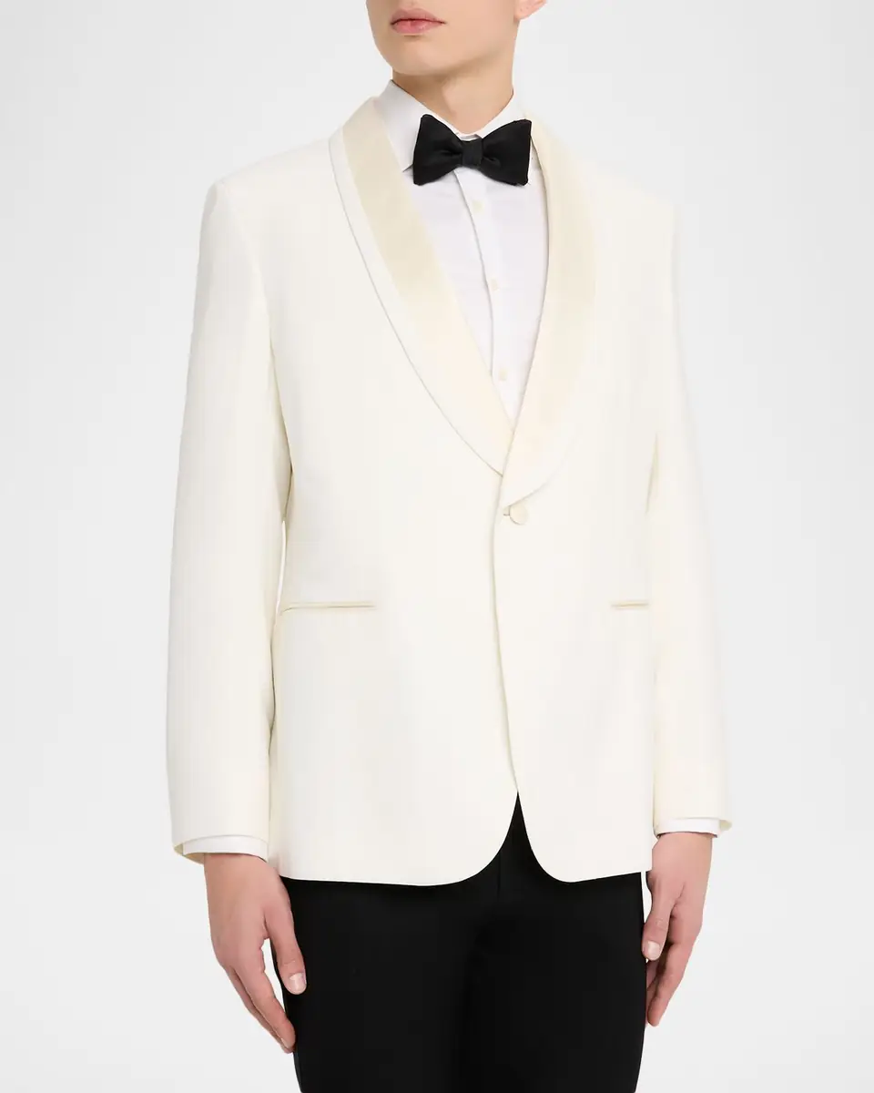 Brioni Men's Trevi Single-Breasted Wool Dinner Jacket | Thumbnail 4 Brioni Men's Trevi Single-Breasted Wool Dinner Jacket | Thumbnail 4