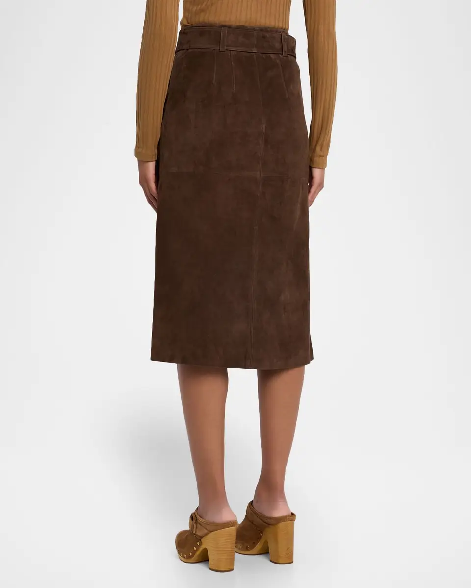Veronica Beard Alexie Suede Midi Skirt | Thumbnail 3 Veronica Beard Alexie Suede Midi Skirt | Thumbnail 3