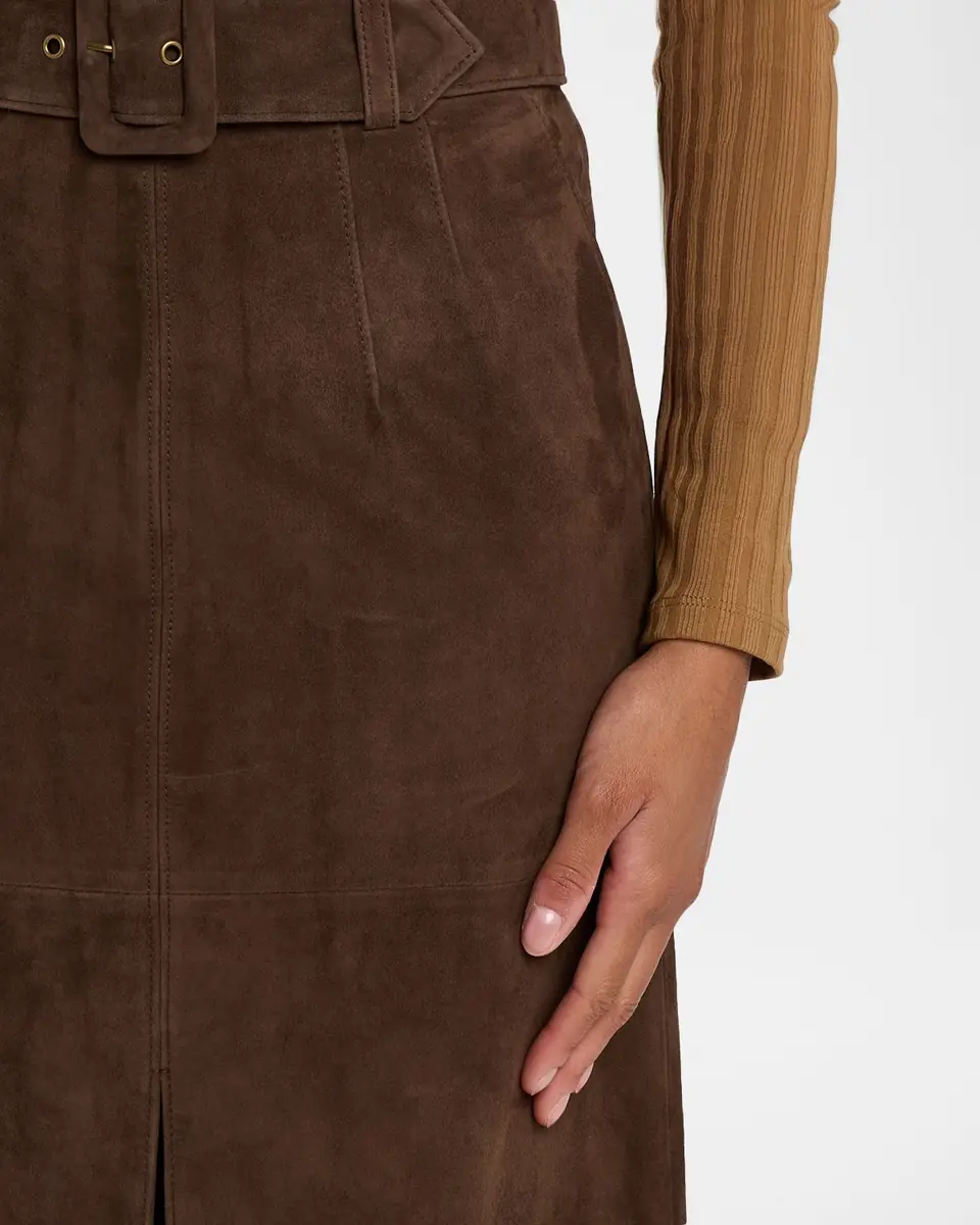 Veronica Beard Alexie Suede Midi Skirt | Thumbnail 5 Veronica Beard Alexie Suede Midi Skirt | Thumbnail 5