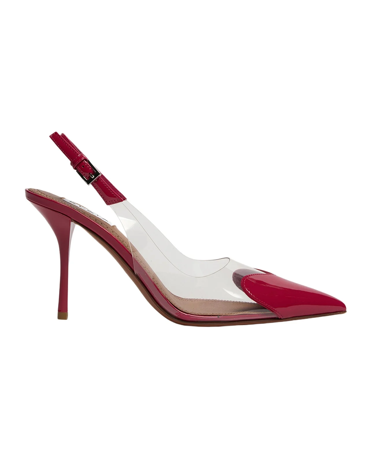 ALAÏA Coeur Clear Patent Heart-Toe Slingback Pumps