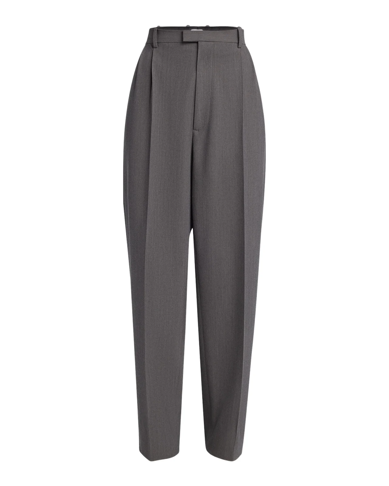 Tapered Wool Stretch Tricotine Trousers