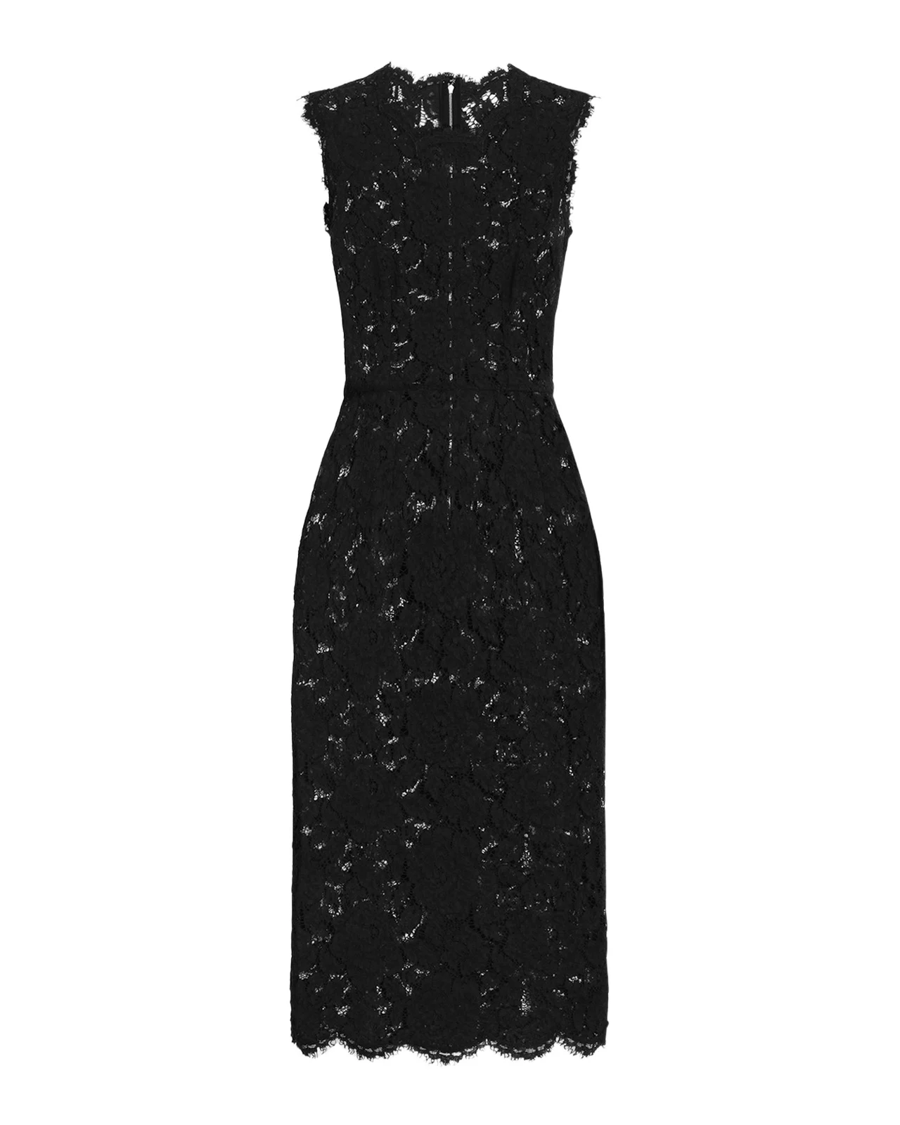 Dolce & Gabbana Floral Lace Midi Dress