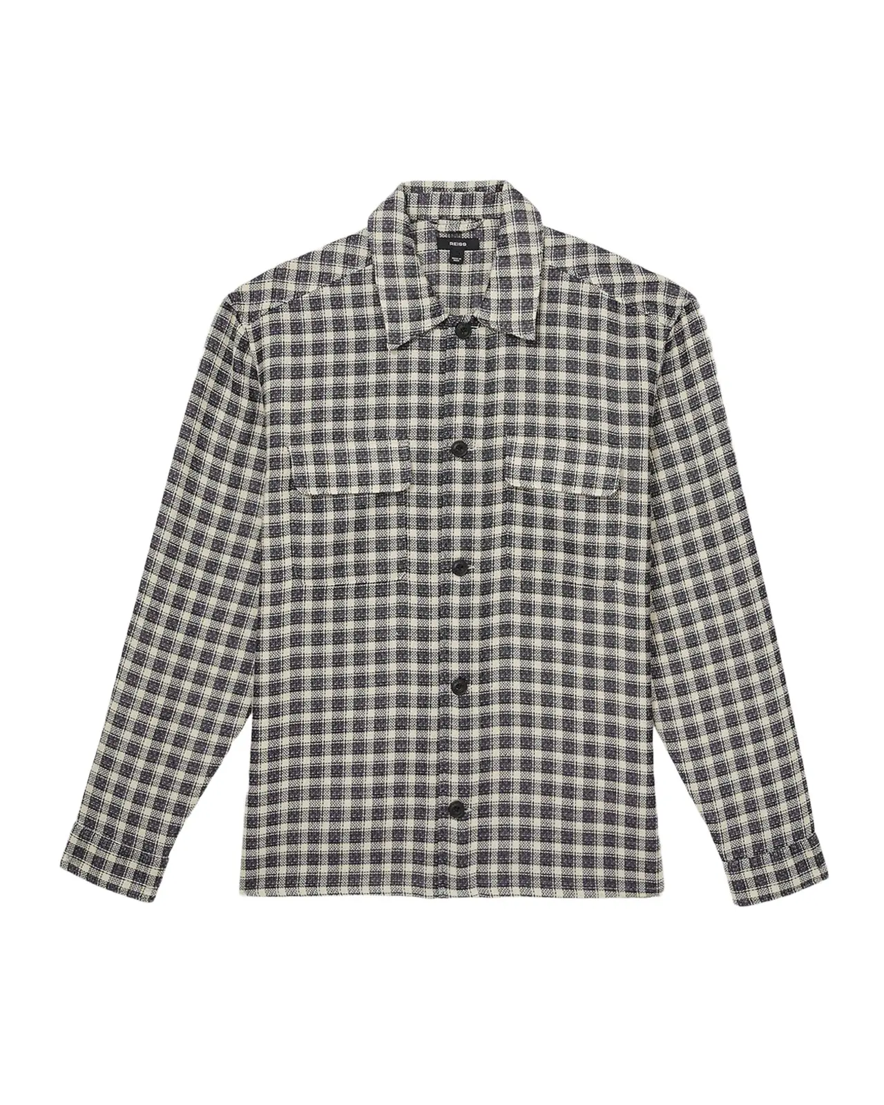 Reiss Men's Ribona Woven Check Twin Pocket Overshirt