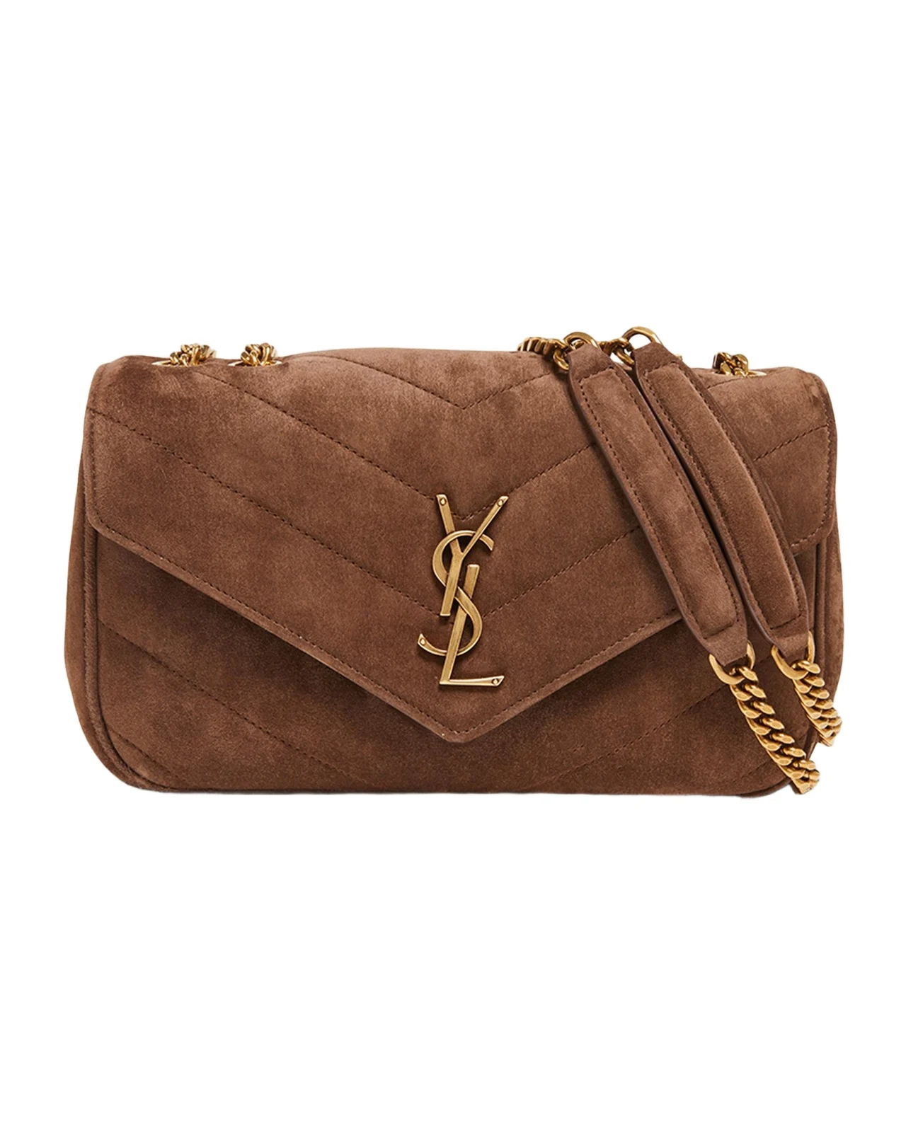 Loulou Small YSL Shoulder Bag in Matelasse Suede Loulou Small YSL Shoulder Bag in Matelasse Suede