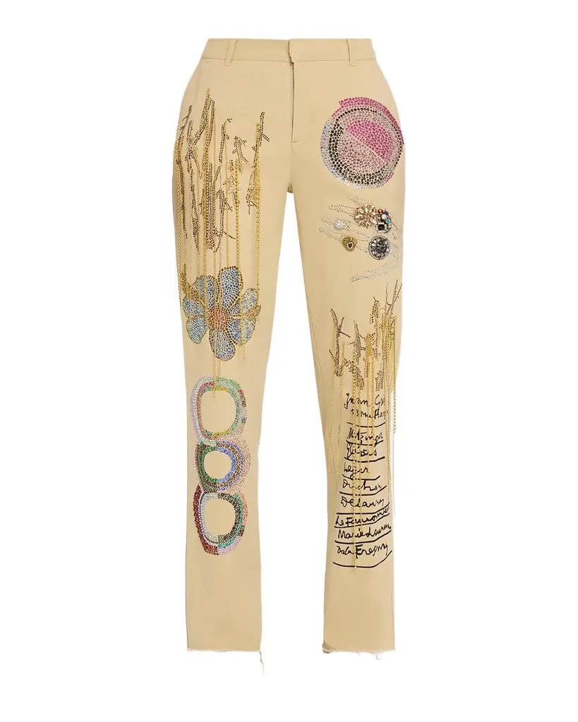Libertine All At Once Embellished Straight-Leg Chino Pants | Image 1 Libertine All At Once Embellished Straight-Leg Chino Pants | Image 1