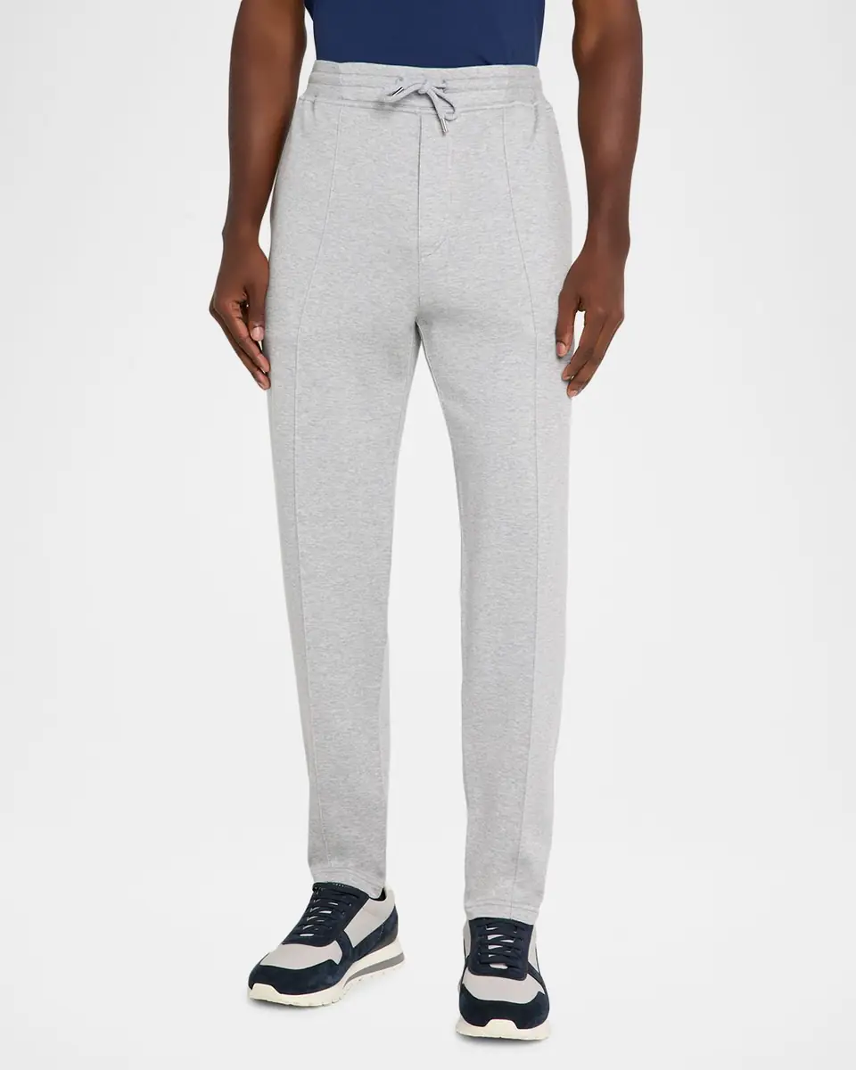 Brunello Cucinelli Men's French Terry Double Cloth Pintuck Pleated Trousers | Thumbnail 4 Brunello Cucinelli Men's French Terry Double Cloth Pintuck Pleated Trousers | Thumbnail 4