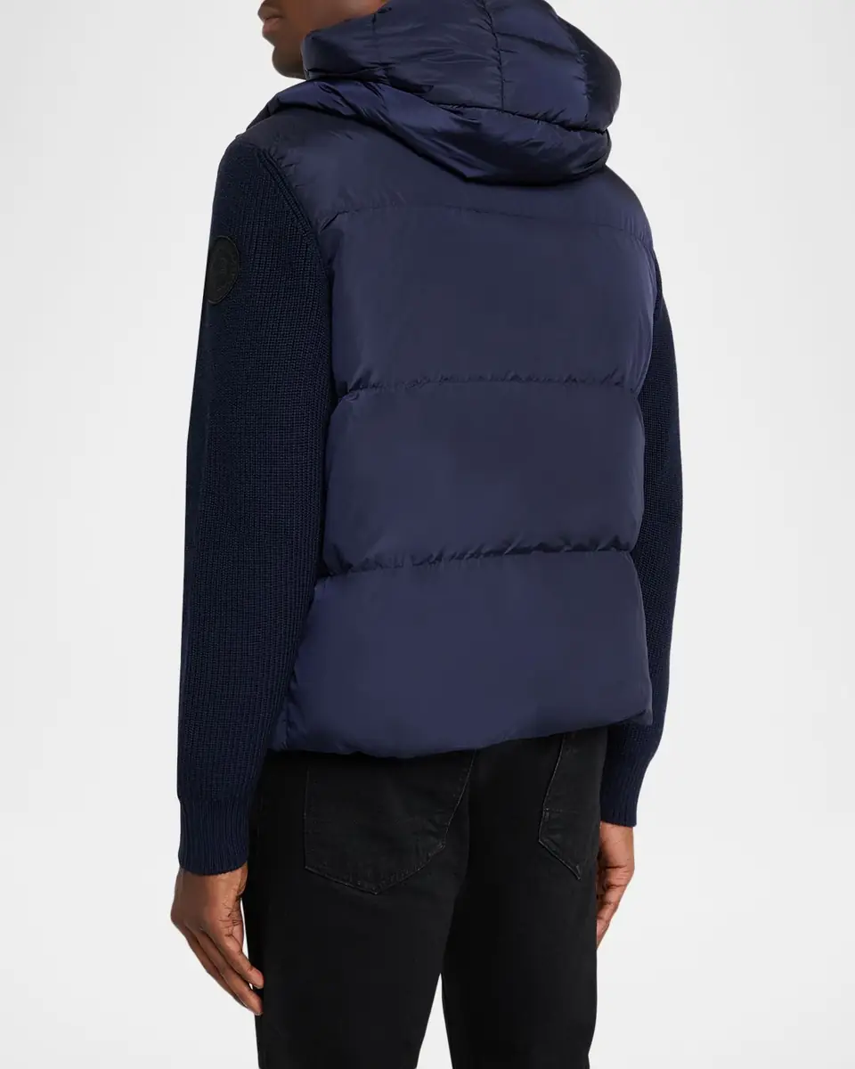 Canada Goose Men's HyBridge Wool-Knit Nylon Down Hooded Jacket | Thumbnail 3 Canada Goose Men's HyBridge Wool-Knit Nylon Down Hooded Jacket | Thumbnail 3