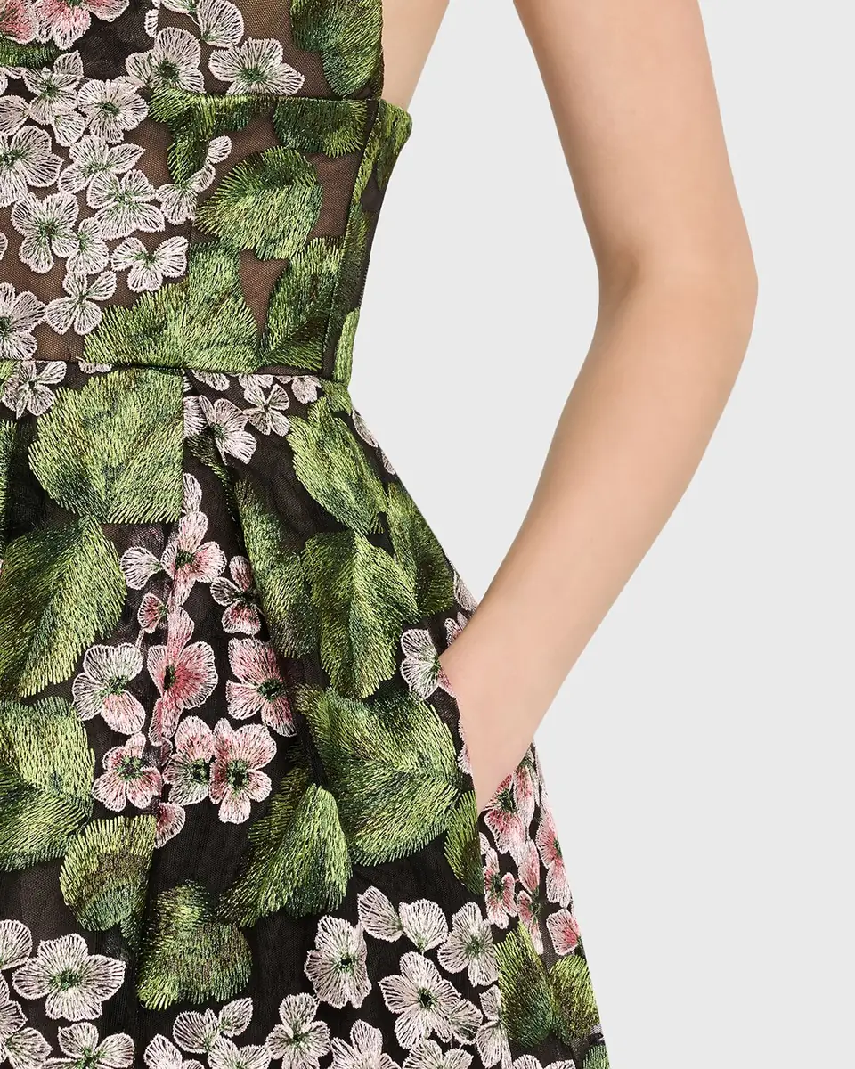 Bronx and Banco Eden Pleated Floral-Embroidered Midi Dress | Thumbnail 5 Bronx and Banco Eden Pleated Floral-Embroidered Midi Dress | Thumbnail 5